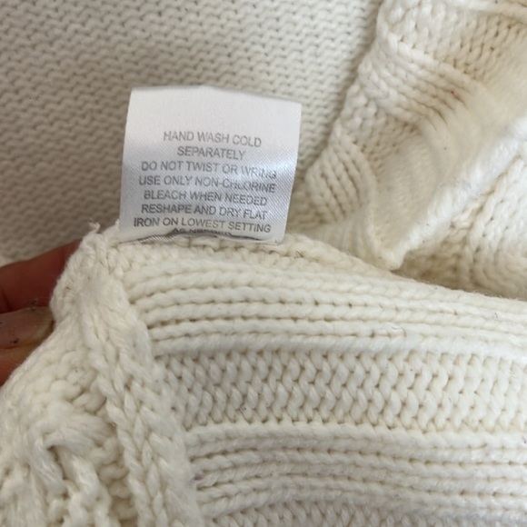 PINK ROSE Ruffle Sweater Cardigan COLOR IVORY SIZE Small - Picture 9 of 12